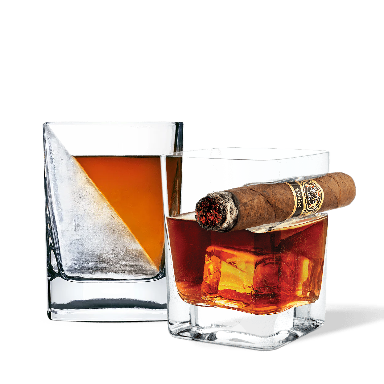 Whiskey Wedge + Cigar Glass Bundle - Clean Whiskey W7
